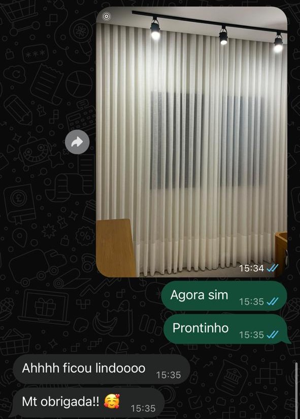 Print de depoimento real de cliente da SrHouse Decor (nº 5)