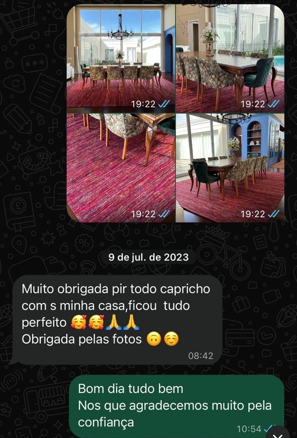 Print de depoimento real de cliente da SrHouse Decor (nº 10)